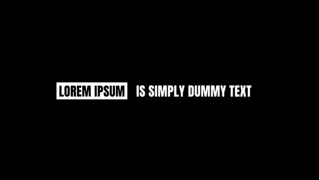Minimalist Text Animation