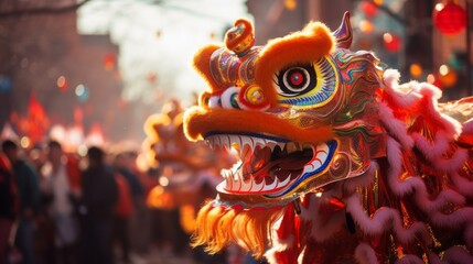 Capture the Dragon and Lion at the Chinese New Year Parade