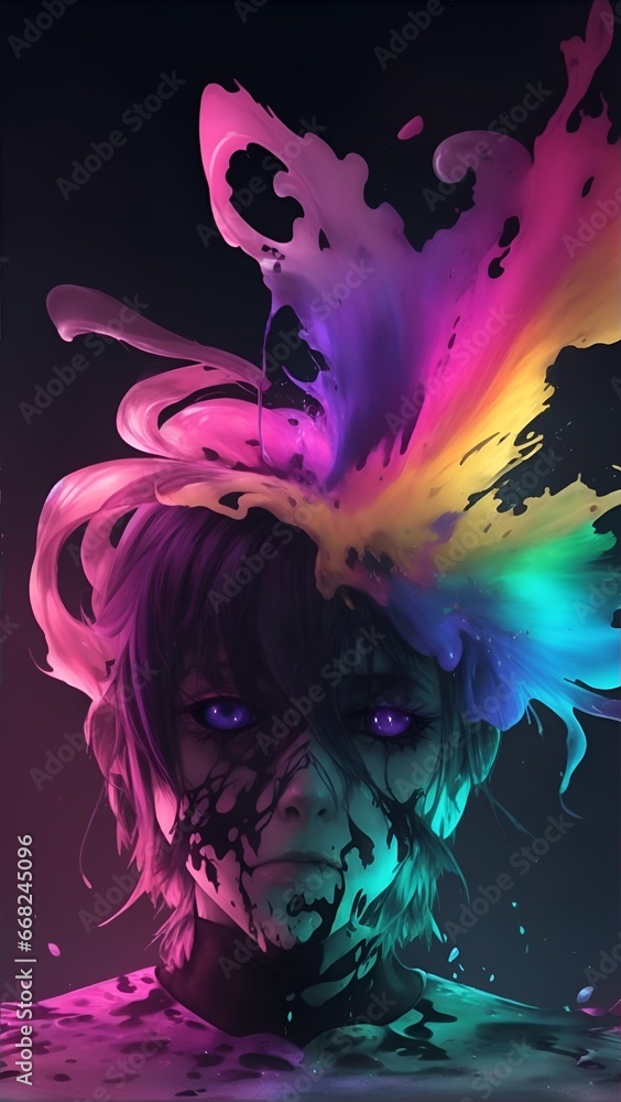 Poster background with splashes