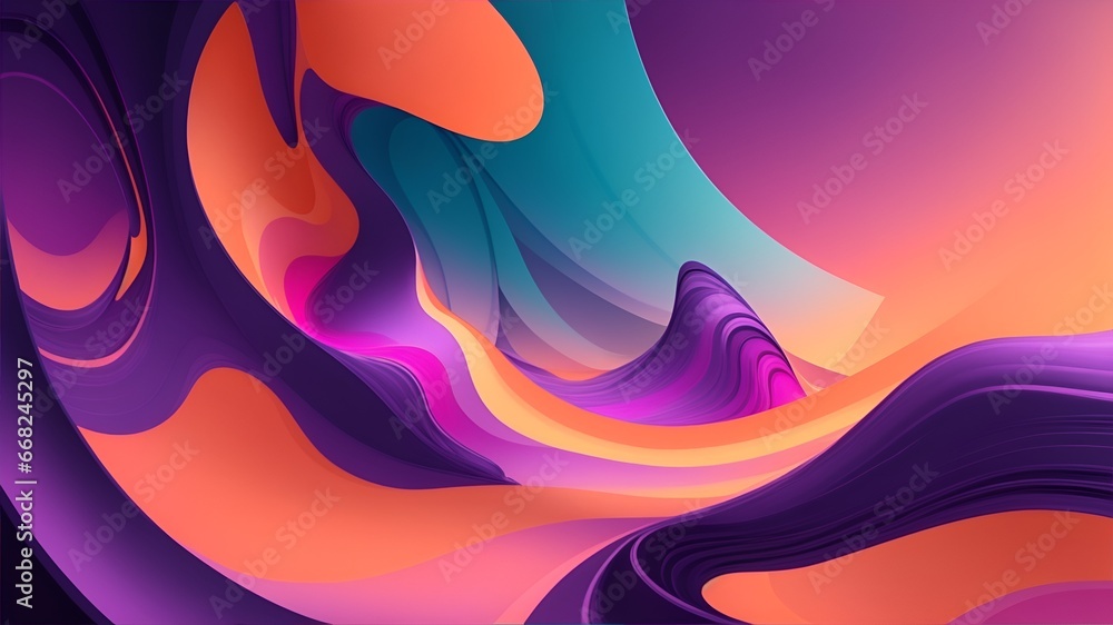 Poster abstract colorful background with waves