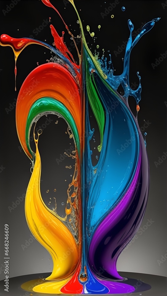 Poster abstract background with splashes
