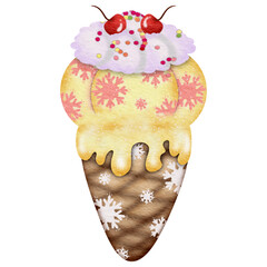 Delicious Christmas themed ice cream