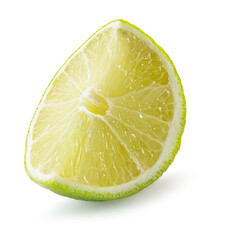lime slice isolated on the white background. Clipping path - 668247419