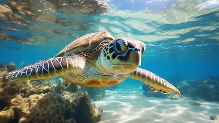 Graceful Swimming of Sea Turtles