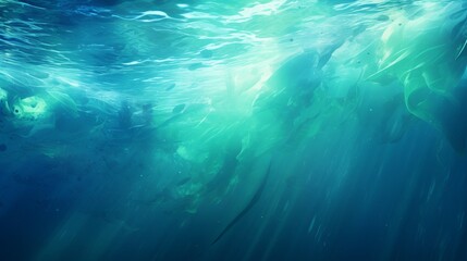 Naklejka premium Blue Blue Ocean Currents - Underwater Background