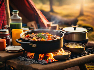 Camping Photography, generative ai