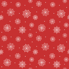Pattern snowflakes red