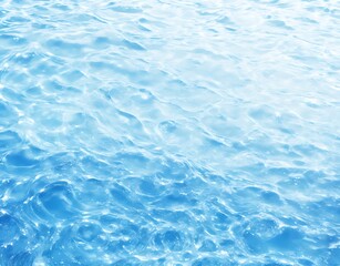 Obraz premium transparent blue colored clear calm water surface texture with splash, bubble. Shining blue water ripple background. Surface of water in swimming pool. Blue bubble water shining.