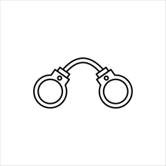 Handcuffs icon. Simple icon for web design. Vector EPS10 illustration