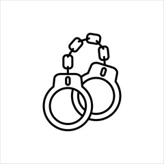 Handcuffs icon. Simple icon for web design. Vector EPS10 illustration