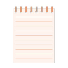 blank notepad isolated on transparent background
