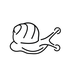 Line Art Logo Design Snail