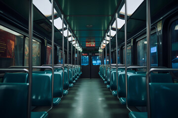 Fototapeta premium Seats in a public transport