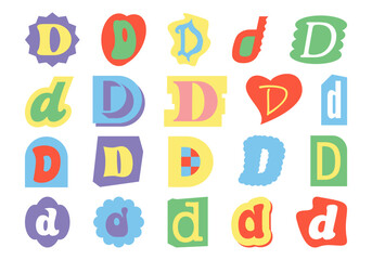 Alphabet Ransom Note D Set