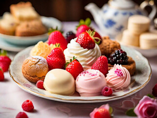 Delicious dessert photography, generative ai