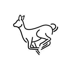 Line Art Logo Icon Deer