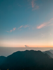 sunset in the mountains