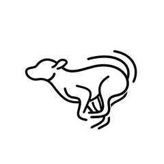 Line Art Logo Icon Dog