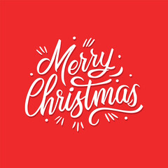 Merry christmas hand lettering calligraphy Vector holiday illustration element. Merry Christmas script calligraphy. Merry Christmas & Happy New Year Promotion Poster or banner 