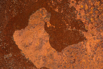 Rust metal. Rusty iron plate. Rusted steel industry old aged grunge  texture pattern dirty high macro detail surface image.
