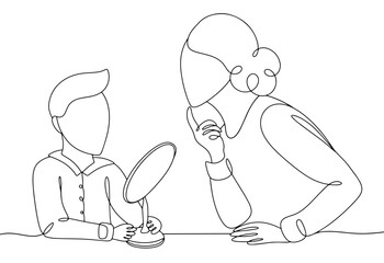 Speech therapist. Articulation. One line