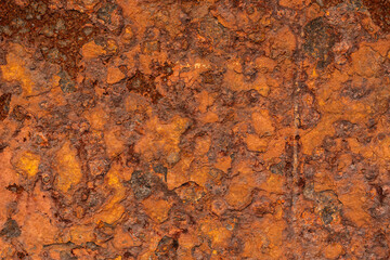 Rust metal. Rusty iron plate. Rusted steel industry old aged grunge  texture pattern dirty high macro detail surface image.