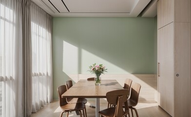 A Transitional Dining Room Interior in Hong Kong generative ai
