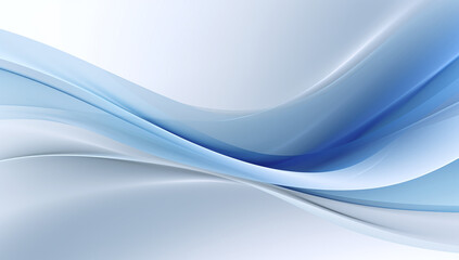Fototapeta premium Blue and white technology waves abstract background