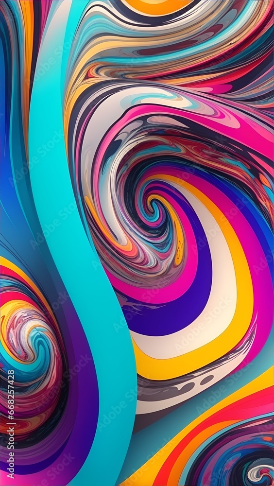 Poster gradient reverie in background. dynamic banner background image. abstract chromatic swirls