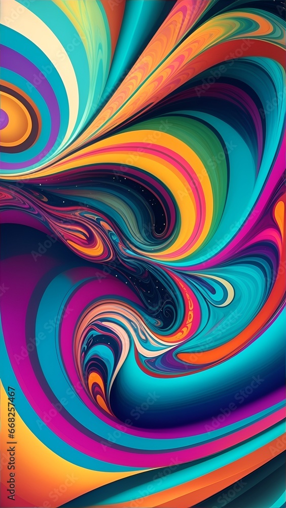 Poster gradient reverie in background. dynamic banner background image. abstract chromatic swirls