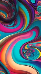 Fototapeta na wymiar Gradient reverie in background. Dynamic banner background image. Abstract chromatic swirls