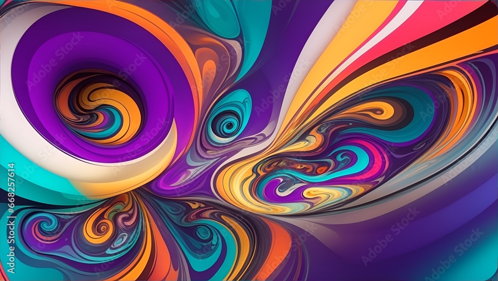 Poster gradient reverie in background. dynamic banner background image. abstract chromatic swirls