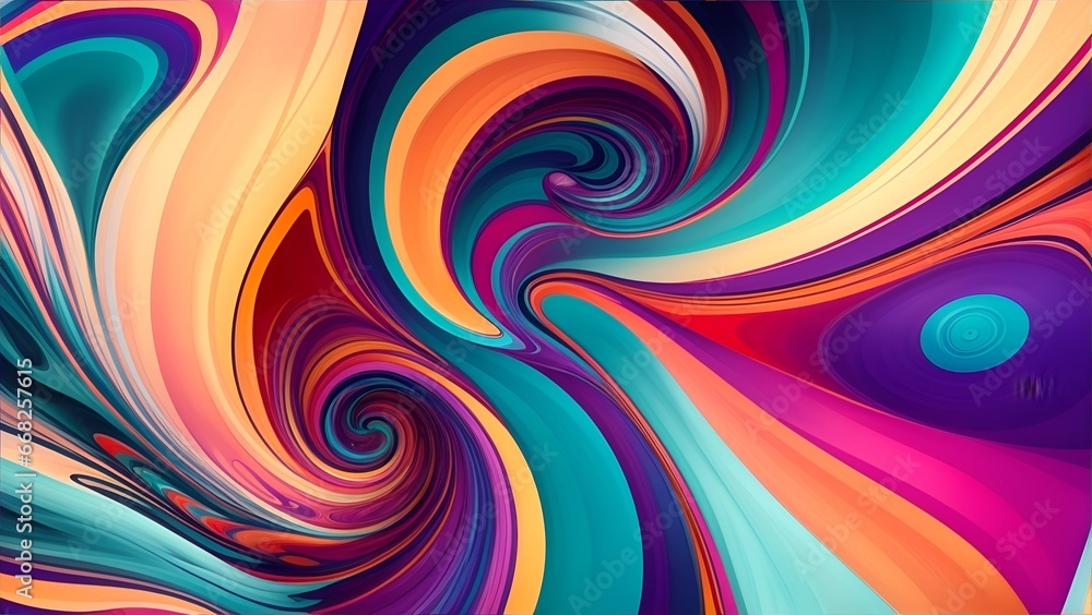 Poster gradient reverie in background. dynamic banner background image. abstract chromatic swirls