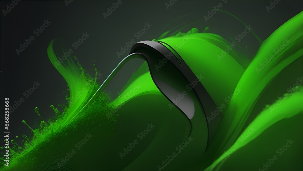 Poster gradient reverie in background. dynamic banner background image. dynamic green noise