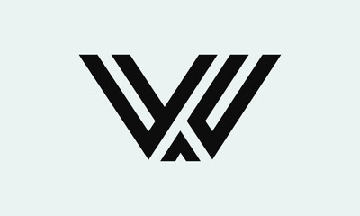 Letter W logo design in a moden geometric style Vector shape