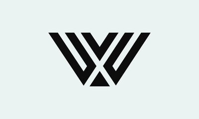Letter W logo design in a moden geometric style Vector shape