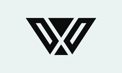 Letter W logo design in a moden geometric style Vector shape
