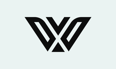 Letter W logo design in a moden geometric style Vector shape
