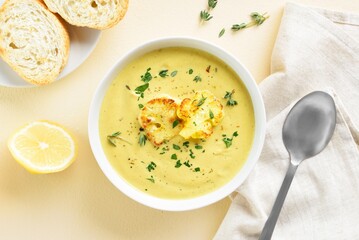 Cauliflower cheese soup