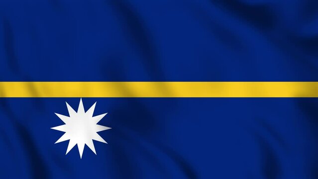 Looped background animation of the waving flag of Nauru