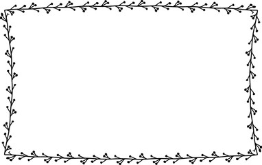 Branch Rectangle Frame laurel wreath silhouette black horizontal vintage frames flower floral leaf border Botanical Branches ornate leaf Elements design border retro badge decoration isolated decor