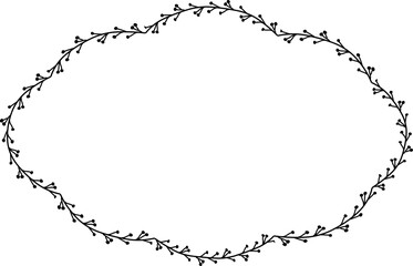 Branch Rectangle Frame laurel wreath silhouette black horizontal vintage frames flower floral leaf border Botanical Branches ornate leaf Elements design border retro badge decoration isolated decor