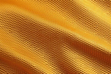 Gold satin, linen textiles, jeans fabric curves wave lines background texture for web design , banner , business concept. Generative AI