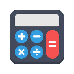 calculator cartoon icon vector illustration
