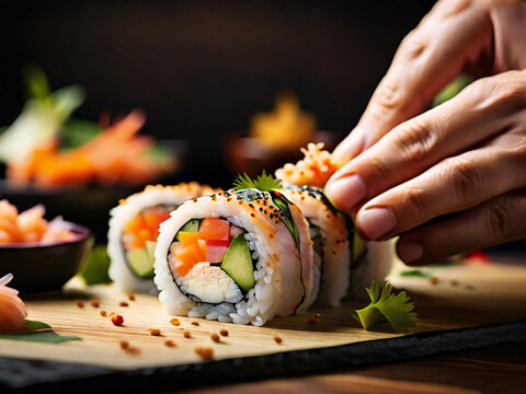 Sushi rolls, generative ai
