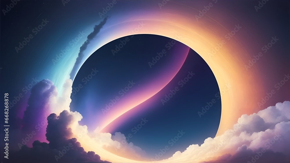 Poster celestial gradient overture background image