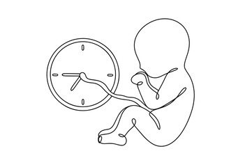 Premature baby. Watch. One line