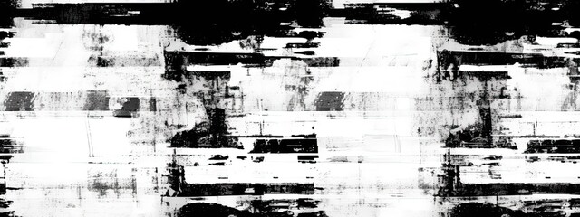 Seamless broken printer streaky faded lines color ink toner texture overlay. Abstract bad blurry vintage xerox photocopy glitch noise pattern. Dystopia core aesthetic gritty grunge pattern - obrazy, fototapety, plakaty