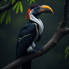 Fototapeta premium Tropical birds, generative ai