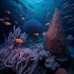 Obraz premium Underwater,generative ai